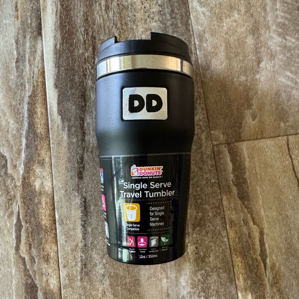 Dunkin' Donuts Black Travel Tumbler 12oz